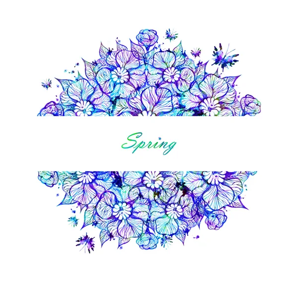 Fond floral vectoriel avec des fleurs. PSE10 — Image vectorielle