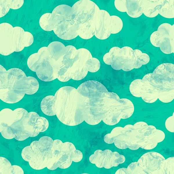 Seamless pattern with clouds. Abstract grunge background. Vector, EPS10 — Stock Vector