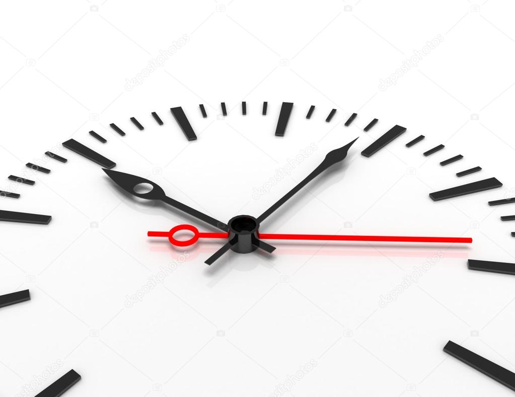 time concept clock closeup 3d