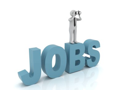 bir dürbün ve word işleri ile 3D adam.