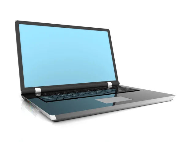 3D-Laptop-Computer isoliert auf weiß — Stockfoto