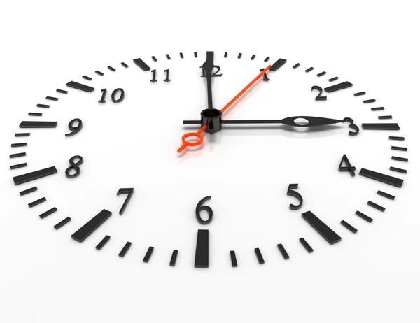 3d clock illustration on white background — Stock Photo, Image
