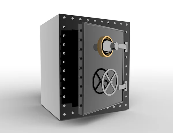 3d bank safe on  white background .concept — Stock Photo, Image