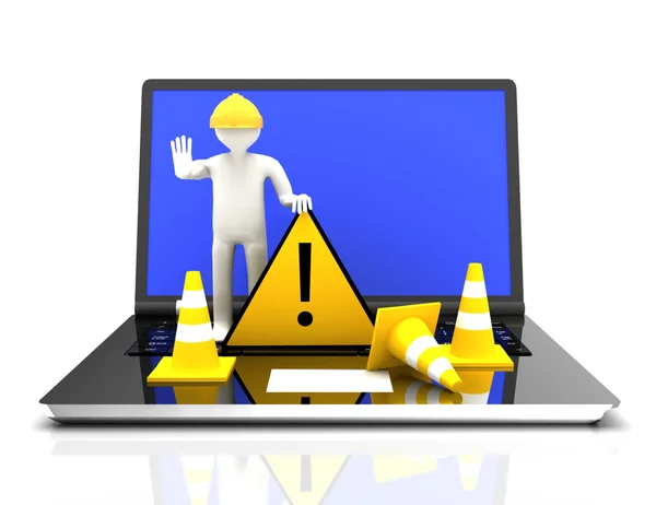 Web sitesi yapım aşamasında dizüstü bilgisayar ile