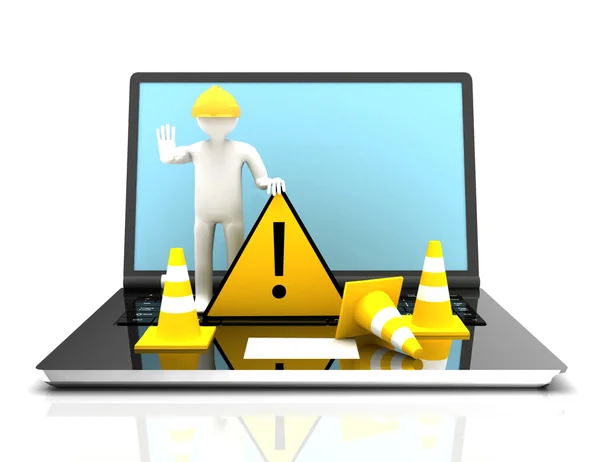 Web sitesi yapım aşamasında dizüstü bilgisayar ile