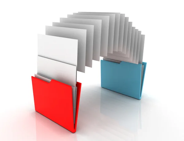 Copy folders concept . 3d illustration — Stock Photo, Image