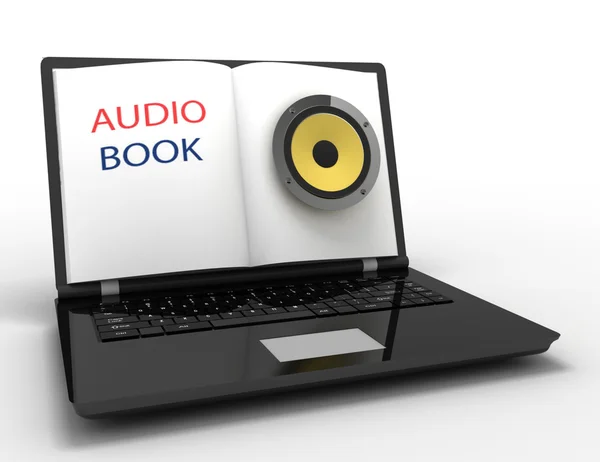 Concept de livre audio. Illustration 3d — Photo