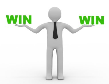 3d adam kazanmak metin üzerinde her iki el ile ayakta