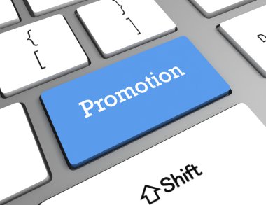 Bilgisayar klavye ile kelime promosyon