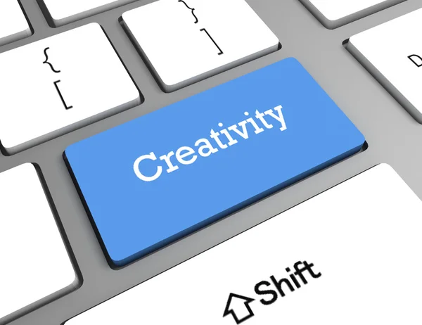 Datorns tangentbord med ordet kreativitet — Stockfoto