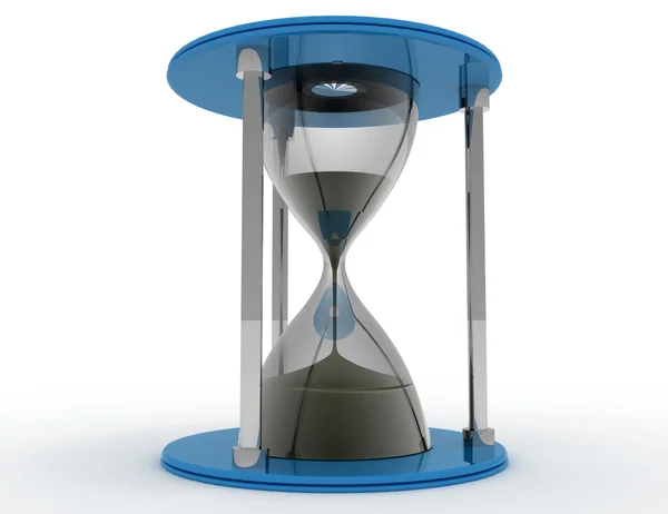 3D hodiny. pojem o čase na bílém pozadí — Stock fotografie