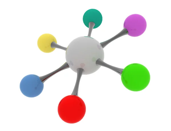 3d connected balls. network concept — Stock Photo, Image
