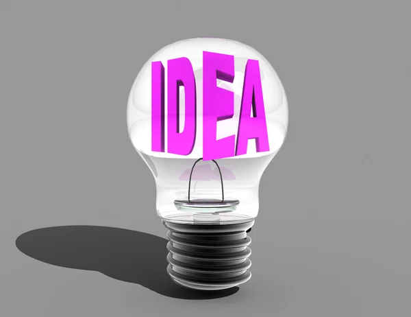 3d illustration.  idea inside light bulb. idea concept — Stock Photo, Image