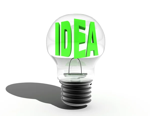 3d illustration.  idea inside light bulb. idea concept — Stock Photo, Image