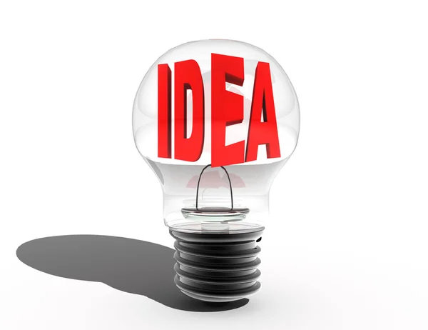 3D illustratie. idee binnen gloeilamp. idee concept — Stockfoto