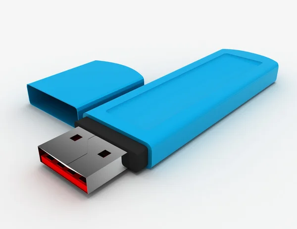 USB-minne. 3D data koncept — Stockfoto