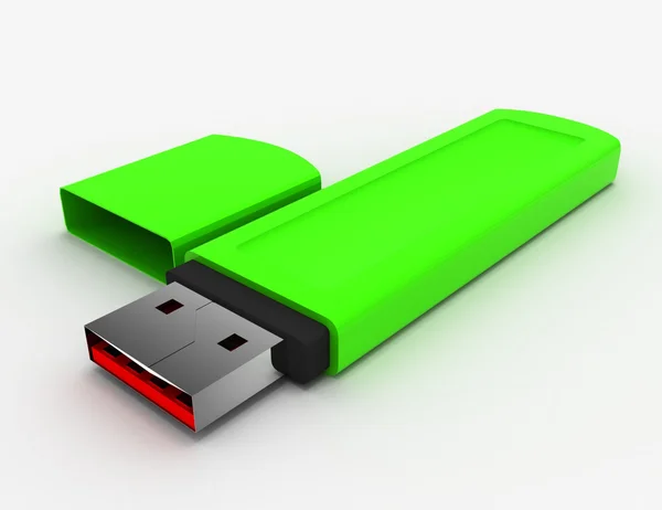USB flash bellek. 3D veri kavramı — Stok fotoğraf