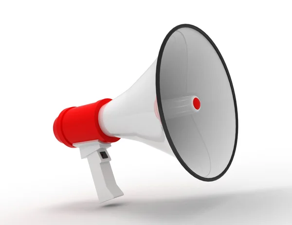 Retro Megaphone on a white background. 3d Rendering — Stock Photo, Image