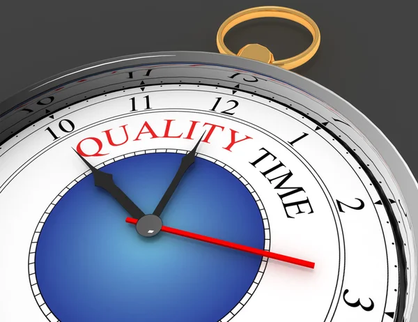 Quality time concept clock closeup — Stock Photo, Image