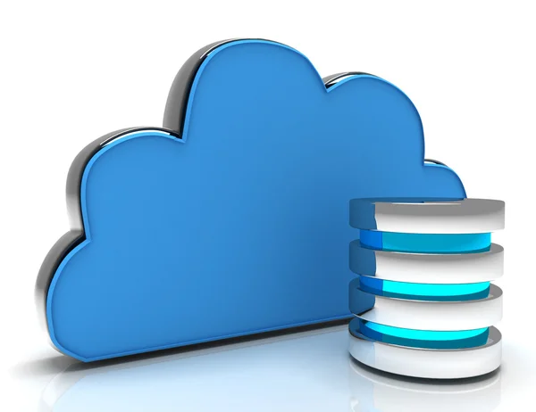 Concetto di cloud computing e archiviazione dati remota — Foto Stock