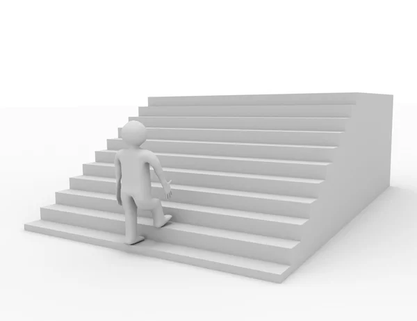 3d person climbing stairs. success concept — Stock Photo, Image