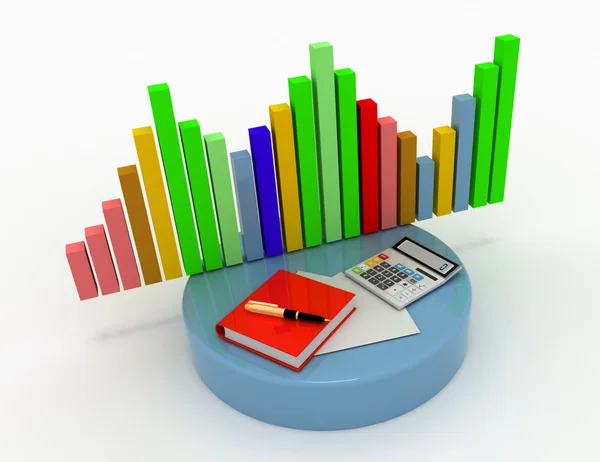 Accounting - Business calculation in the design of information r — Stock Photo, Image