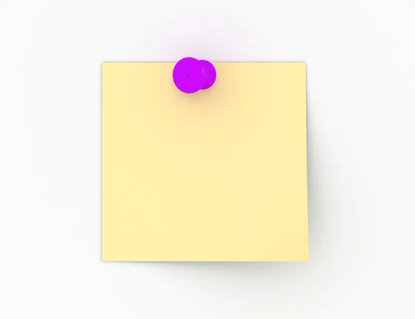 3d post-it isolato su bianco. concetto di ufficio — Foto Stock