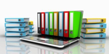 3D dizüstü bilgisayar konsepti. 3d illüstrasyon