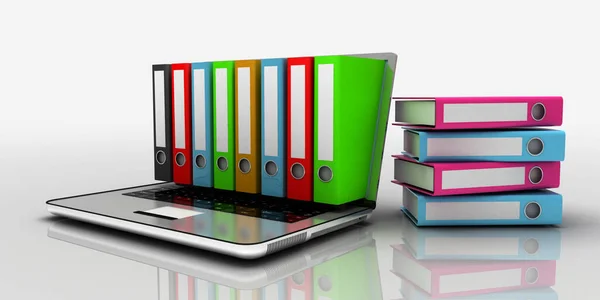 3D dizüstü bilgisayar konsepti. 3d illüstrasyon