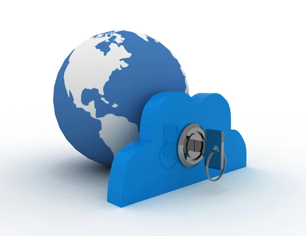 Cloud s klíčem — Stock fotografie