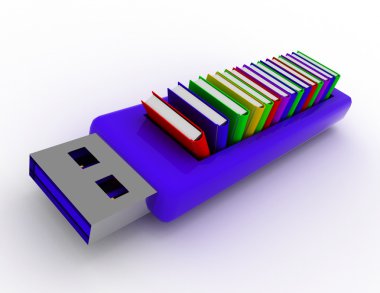 usb flash disk ve kitaplar