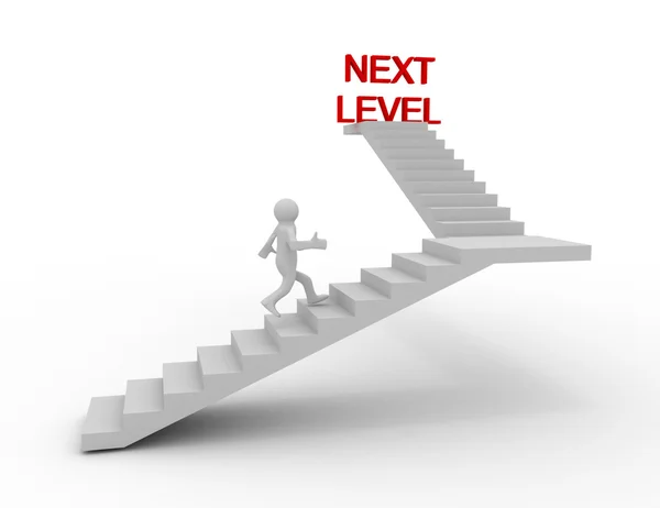 Ladder naar volgende niveau — Stockfoto