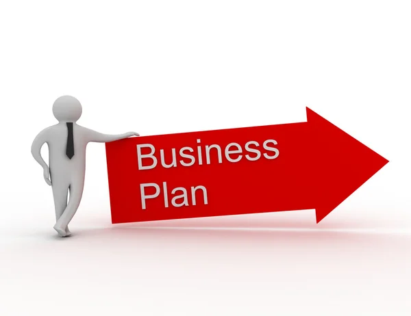 Concetto del business plan 3d — Foto Stock