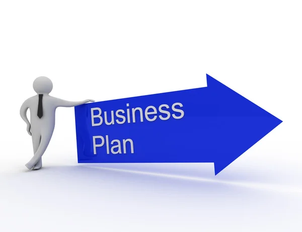 Businessplan Konzept 3d — Stockfoto