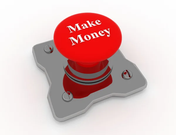 Button make money — Stock Photo, Image