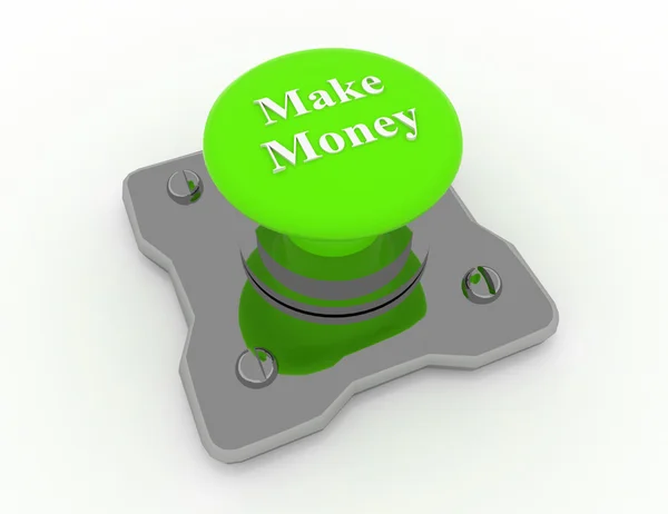 Button make money — Stock Photo, Image