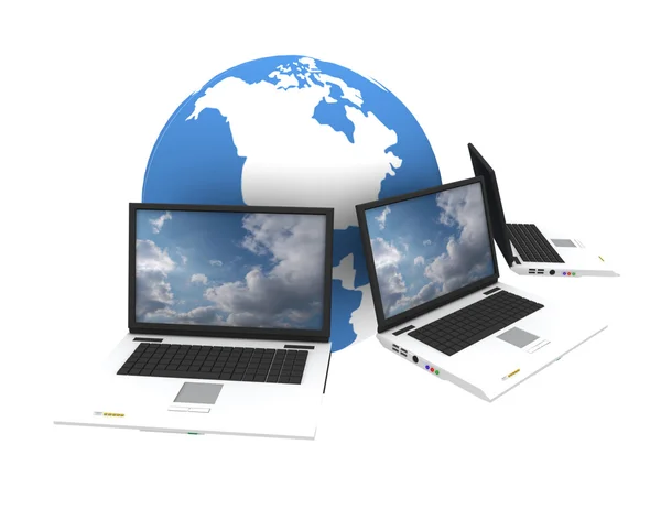 Cloud computing network concept — Stock Photo, Image