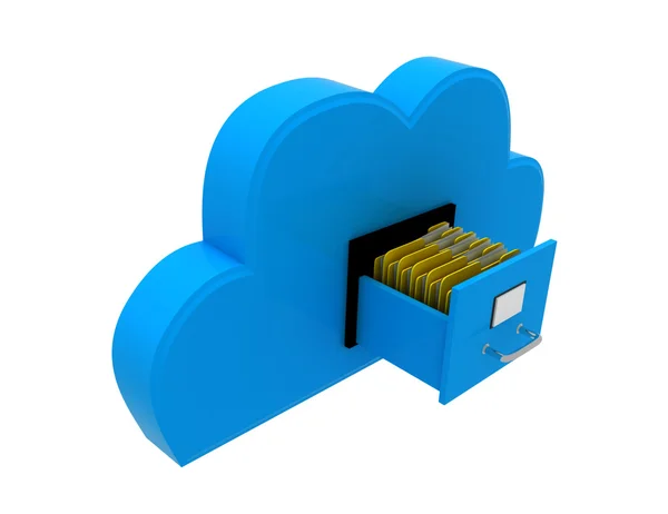 Cloud and folders — Stock Photo, Image