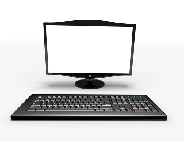 Tastatur und Monitor — Stockfoto