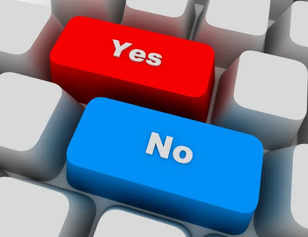 Yes and no key on keyboard — Stock Photo, Image