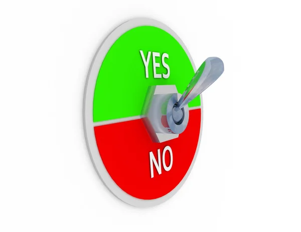 3d yes no switcher — Stockfoto