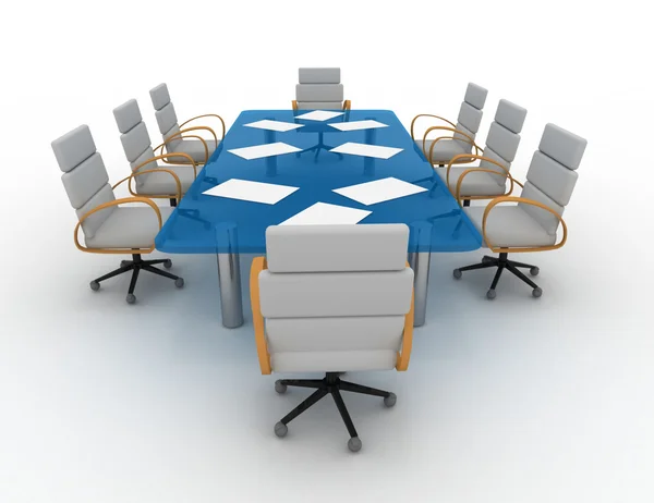 3d conference room — 图库照片