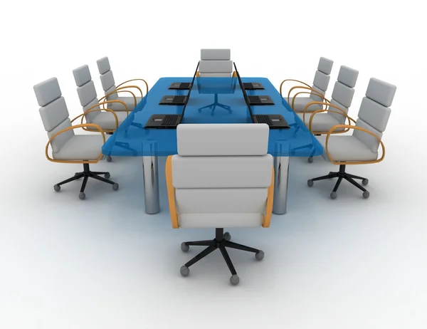3d conference room — 图库照片