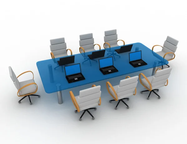 3d conference room — 图库照片