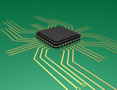 ana tahta çip bileşenleri arka plan ile