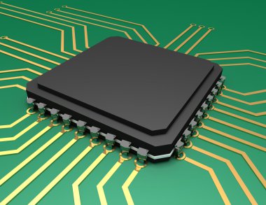 ana tahta çip bileşenleri arka plan ile