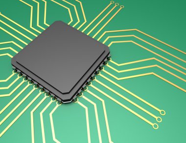 ana tahta çip bileşenleri arka plan ile