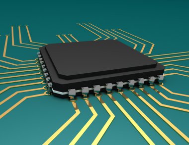 ana tahta çip bileşenleri arka plan ile