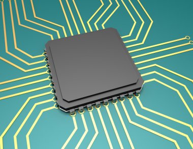 ana tahta çip bileşenleri arka plan ile