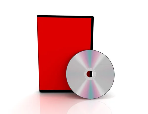 Обложка 3d CD на белом фоне — стоковое фото